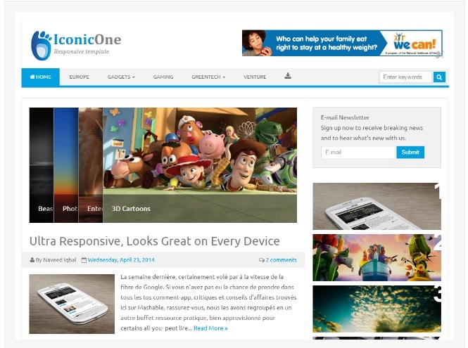 Icon One Blogger Template