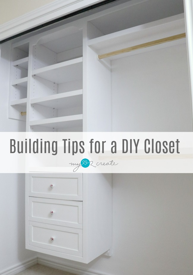 Awesome Building Tips for a DIY Closet by MyLove2Create.