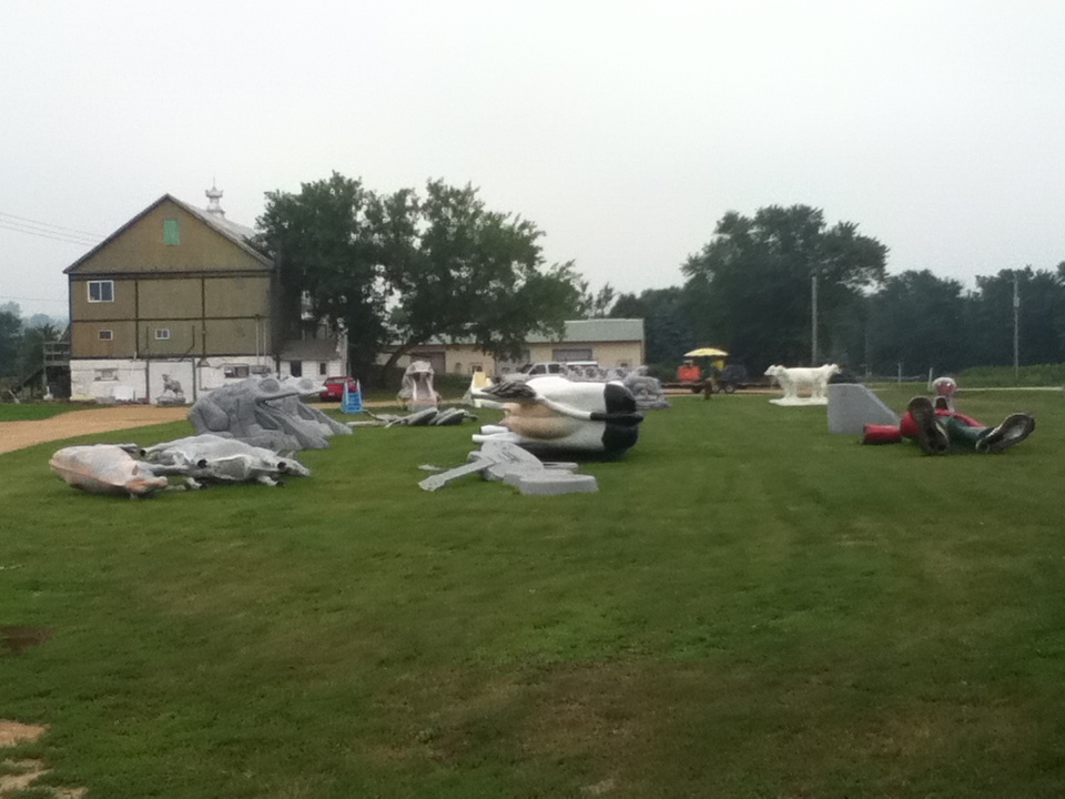 Wiscavenger Hunt Day 3, Sight 27 FAST Fiberglass Statue Mold Yard, Sparta WI