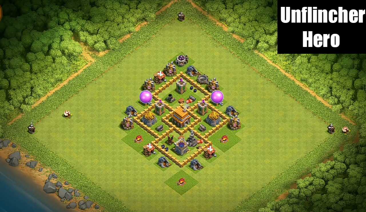 Coc Base Design Th5 - New Best Th5 Hybrid Trophy Defense Base 2019 Town Hal...