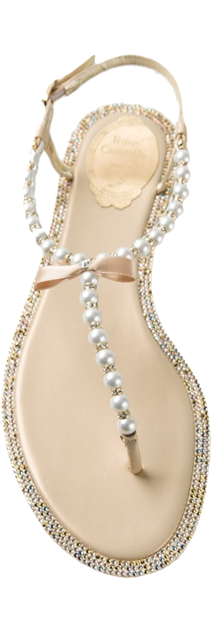 RENE CAOVILLA Pearl Embellished Sandal