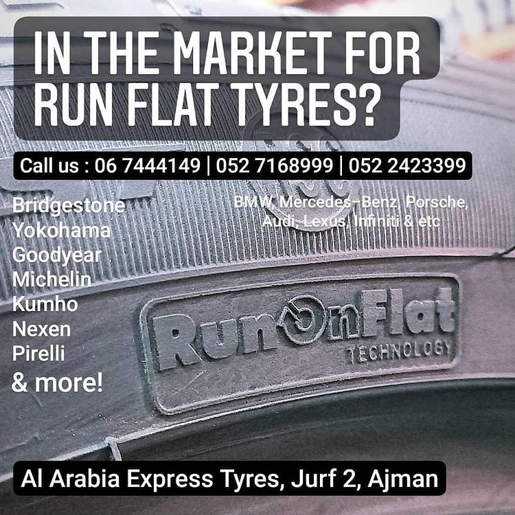RunFlat Tyres AL ARABIA EXPRESS TYRES, JURF 2, AJMAN 06 7444149