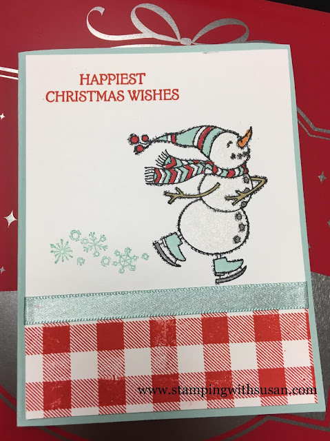 Stampin' Up!, 2018 Holiday Catalog, www.stampingwithsusan.com, Spirited Snowmen, Buffalo Check, Stampin' Blends