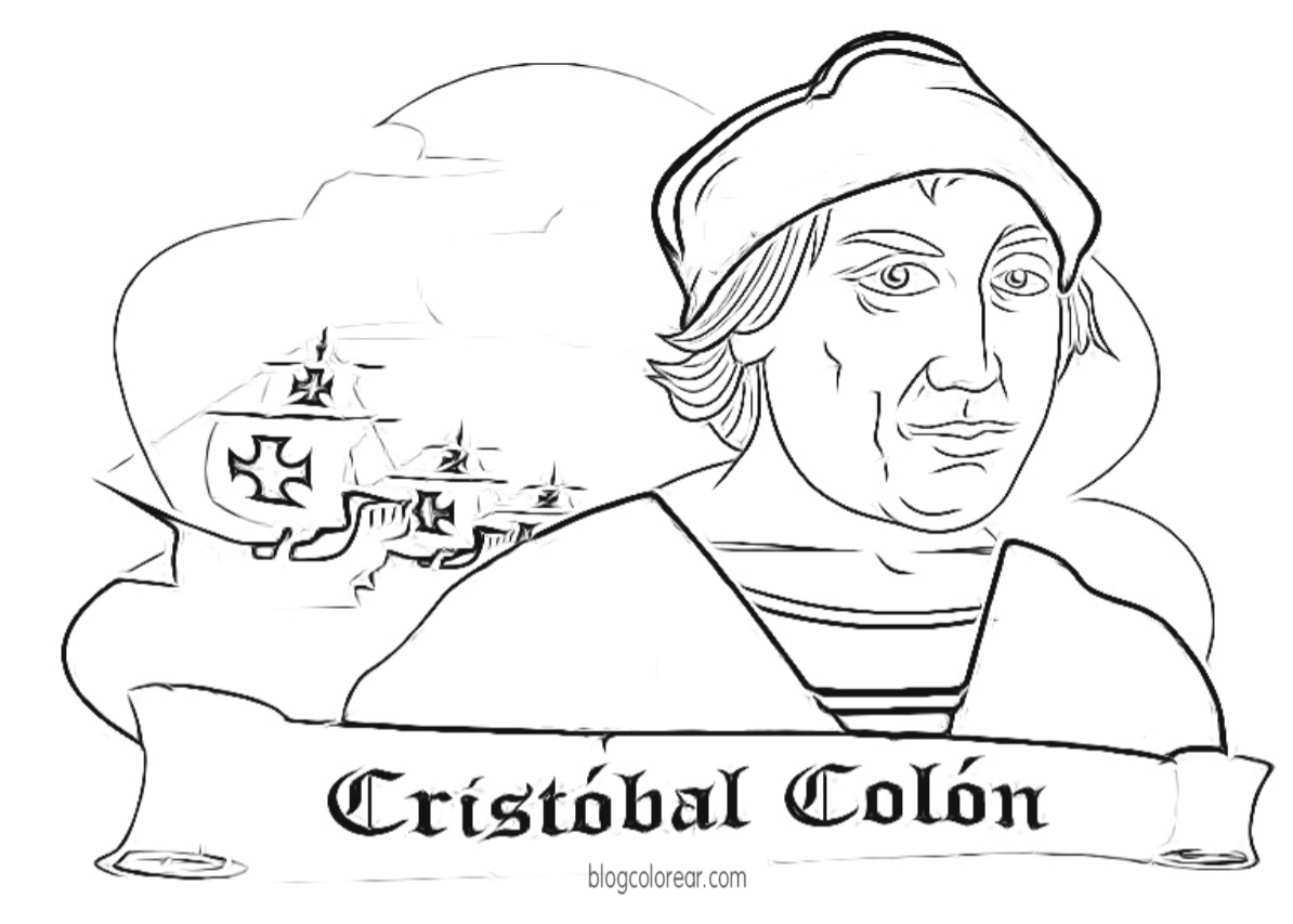 Cristóbal Colón dibujos color - Colorear dibujos infantiles