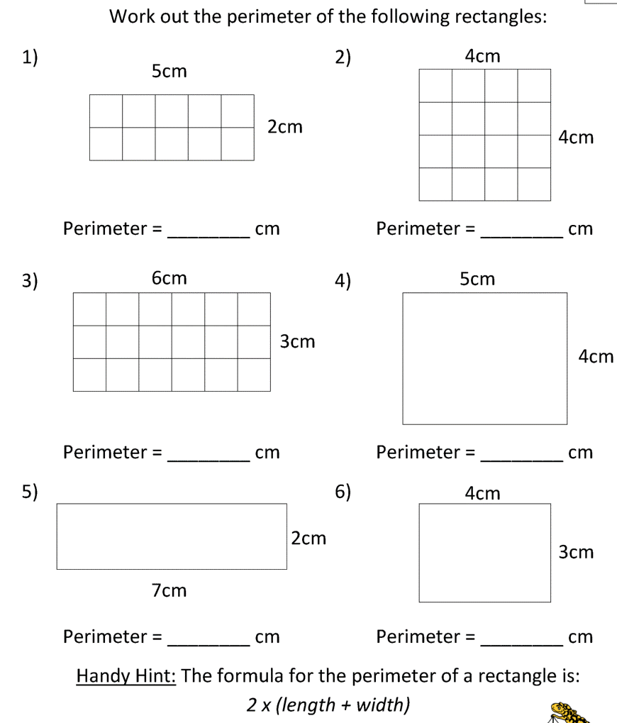 Lesson Planning Of Perimeter And Area Lesson Plan Coaches