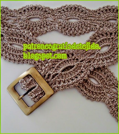 Cinturón con al crochet