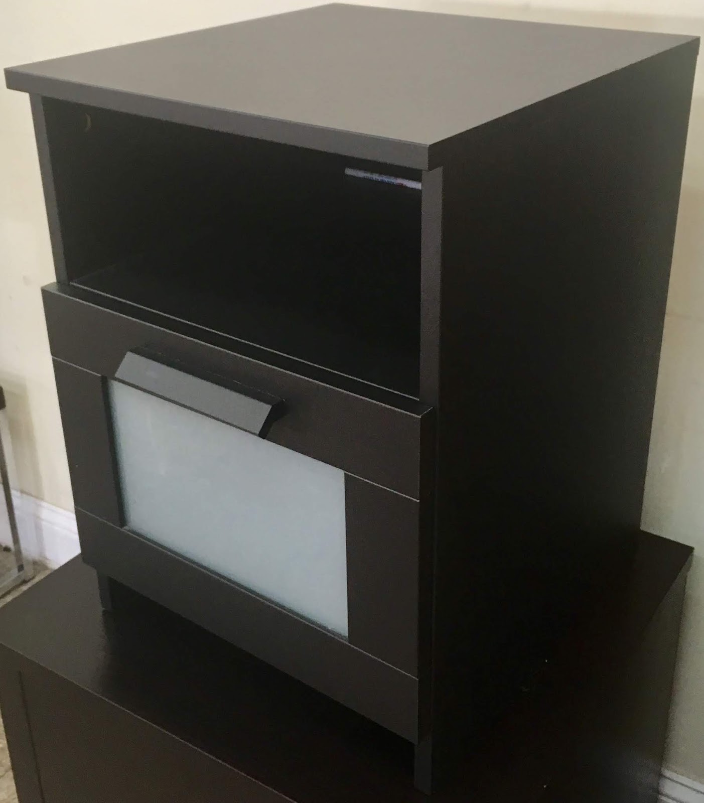 Uhuru Furniture & Collectibles Black IKEA 1 Drawer Nightstand 35 SOLD