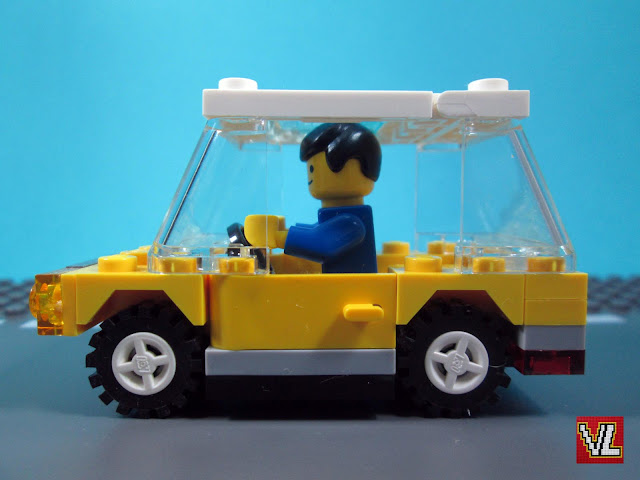 MOC LEGO Recriação de modelo de pequeno carro LEGO dos sets dos finais dos anos 70 e 1980.