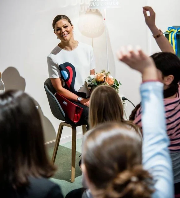 Crown Princess Victoria of Sweden attended opening of the writing workshop at the Hagsätra