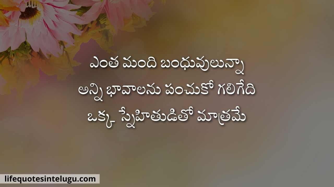 Friendship Quotes In Telugu