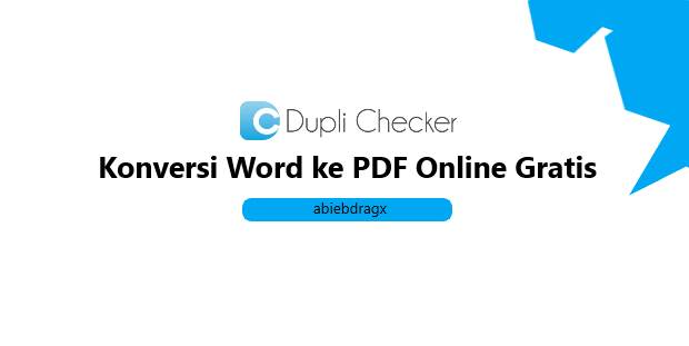 Konversi Word ke PDF Online Gratis