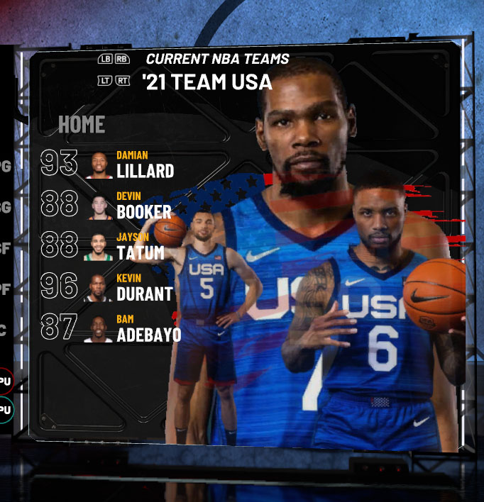 NBA 2K21 2021 TEAM USA BASKETBALL MURAL by 2kspecialist