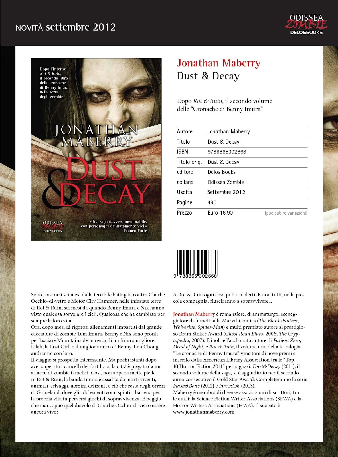 Dust & Decay arriva in libreria ZOMBIE Knowledge Base Gli Zombie