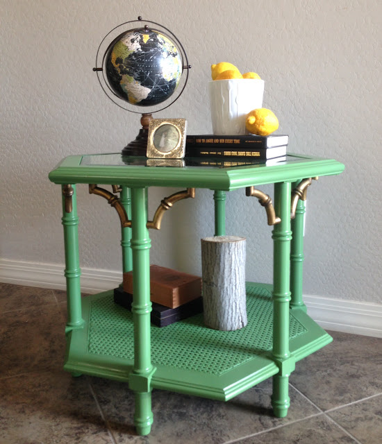 deco green accent table
