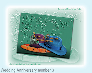 Cartolina per festeggiare l'anniversario di Nozze numero 3