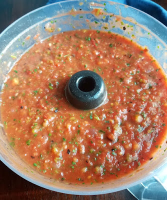 food processor salsa food processor full of fresh roasted salsa
