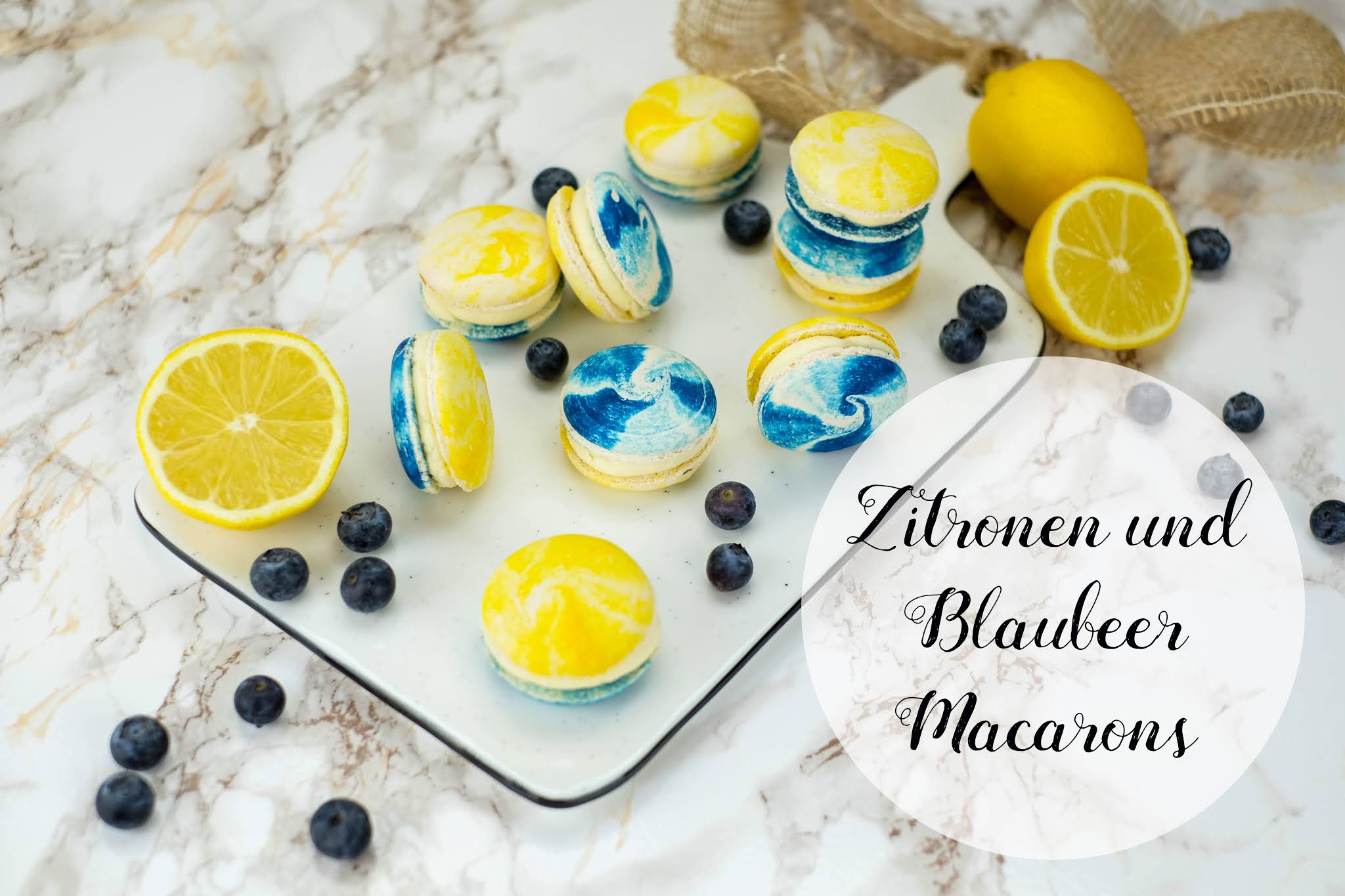 Zitronen und Blaubeer Macarons | Marion&amp;#39;s Kaffeeklatsch