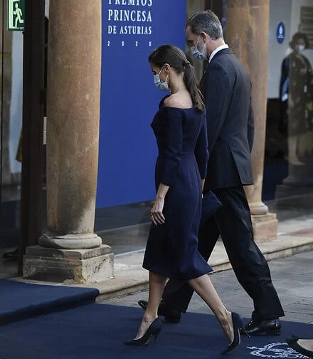 Queen Letizia wore a flower embellished long sleeved dress from Delpozo. Crown Princess Leonor, Infanta Sofia and Queen Sofiaç Felipe Varela