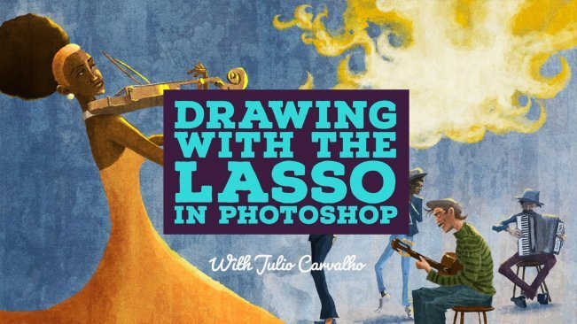 الرسم في الفوتوشوب باستخدام اداة Lasso