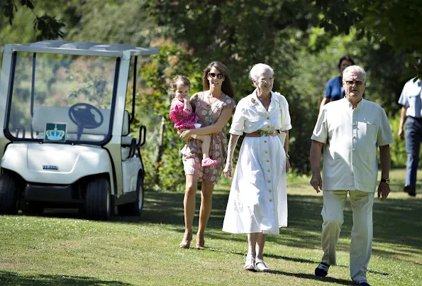 Danish Royal Family  posed for the media at the annual photo session at Grasten Slot.