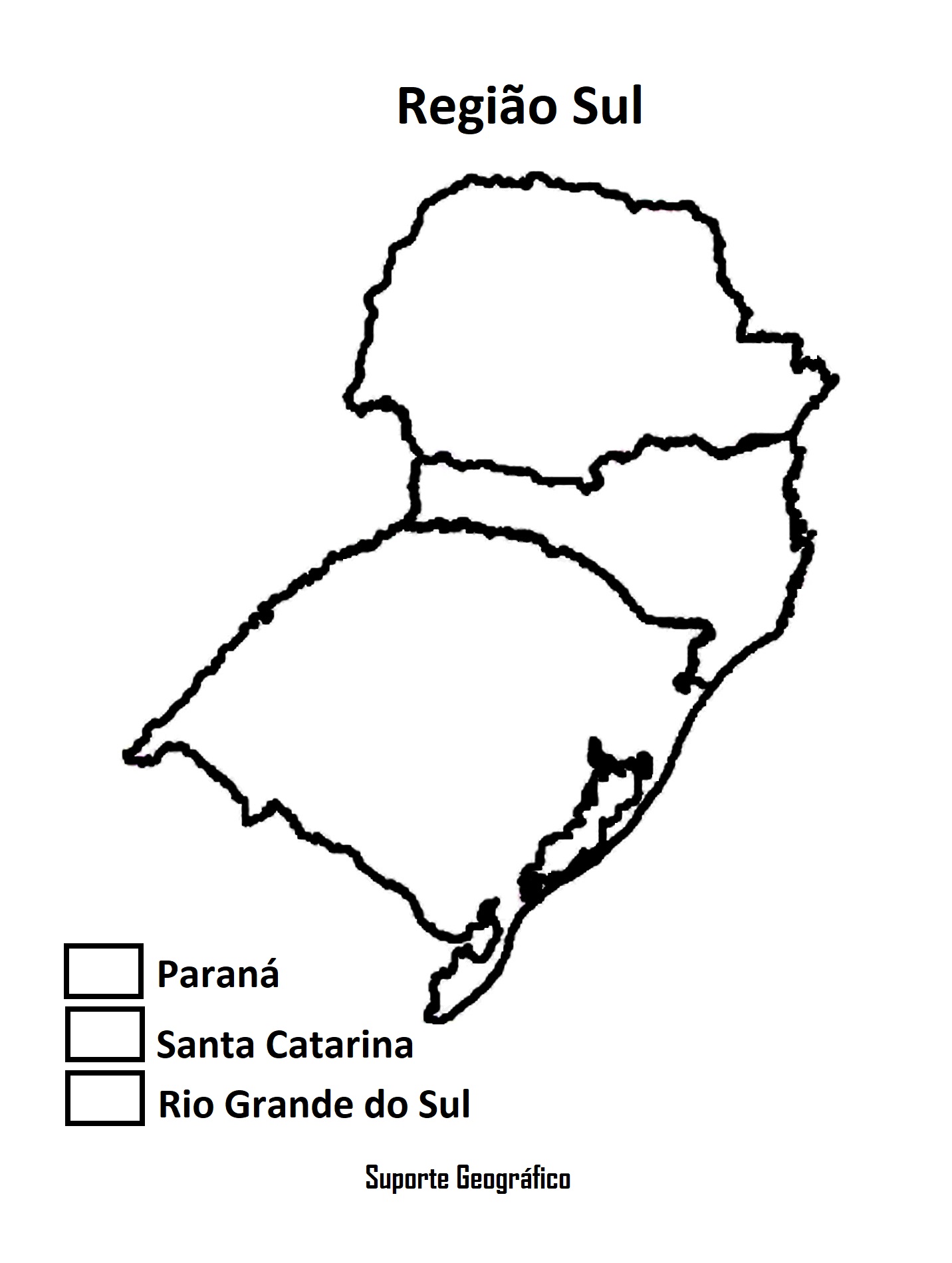 ATIVIDADE COM MAPA REGIÃO SUL