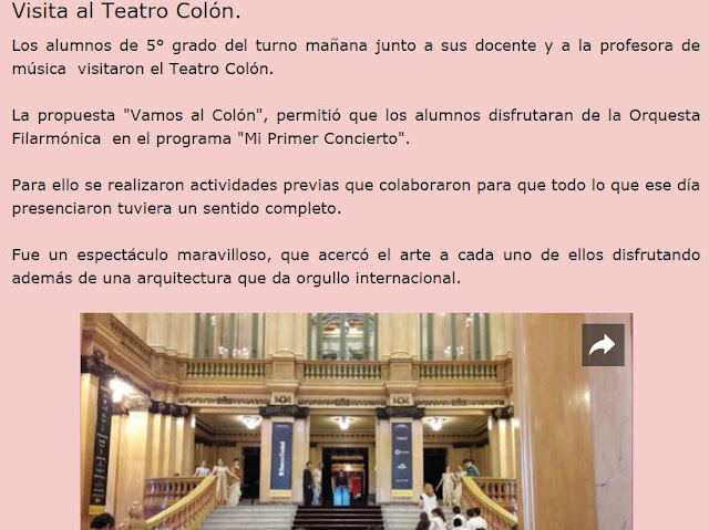 Alumnos de Escuela 17 visitando el Teatro Colón
