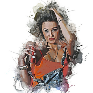 girl with cold drink