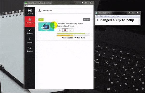Ulder Setting Download Courses Using Ulder