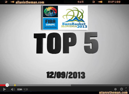 EuroBasket 2013: Top 5 plays September 12 (VIDEO)