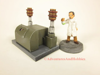 T1576 Control Console 25-28mm scale laboratory miniature game scenery - side view - UniversalTerrain.com