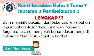 Kunci Jawaban Kelas 3 Tema 7 Subtema 2 Pembelajaran 2 www.simplenews.me