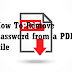How To Remove Password from a PDF File