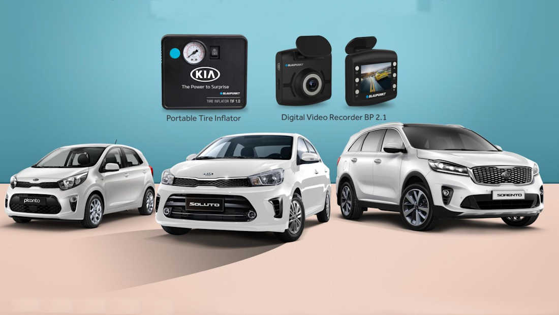 Get a Free Blaupunkt Tire Inflator and Dash Cam on All Kia Models Until