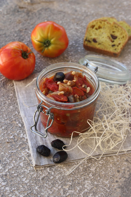 Cuillère et saladier : Caponata
