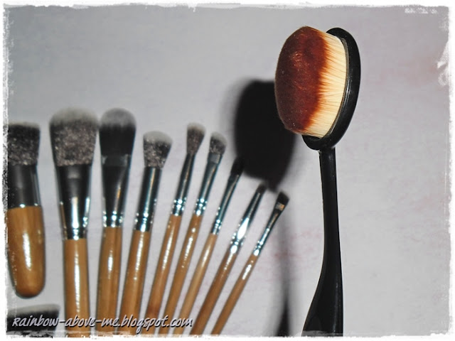 Sanwony New Pro Cosmetic Makeup Face Powder Blusher Toothbrush Curve Foundation Brush