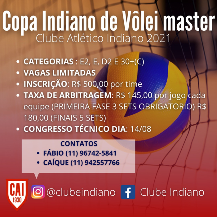 Copa Indiano de Vôlei Master - Damas de Ouro Campeonatos e