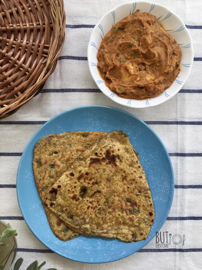 Fresh Fenugreek Leaves Flatbread Methi Paratha