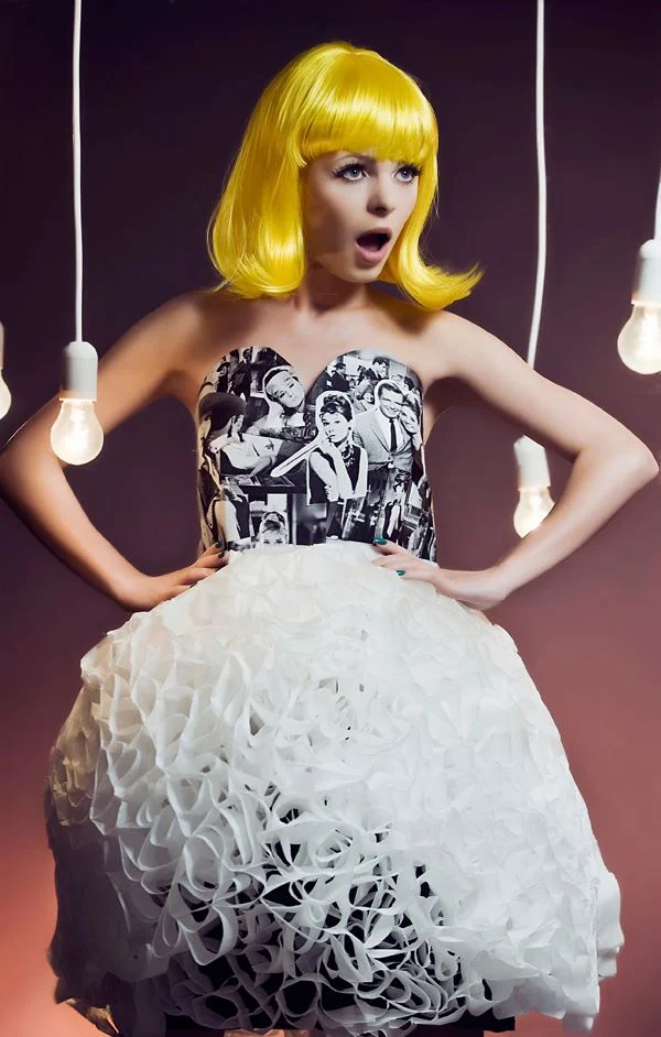 Paper fashion dresses | Futuristic style