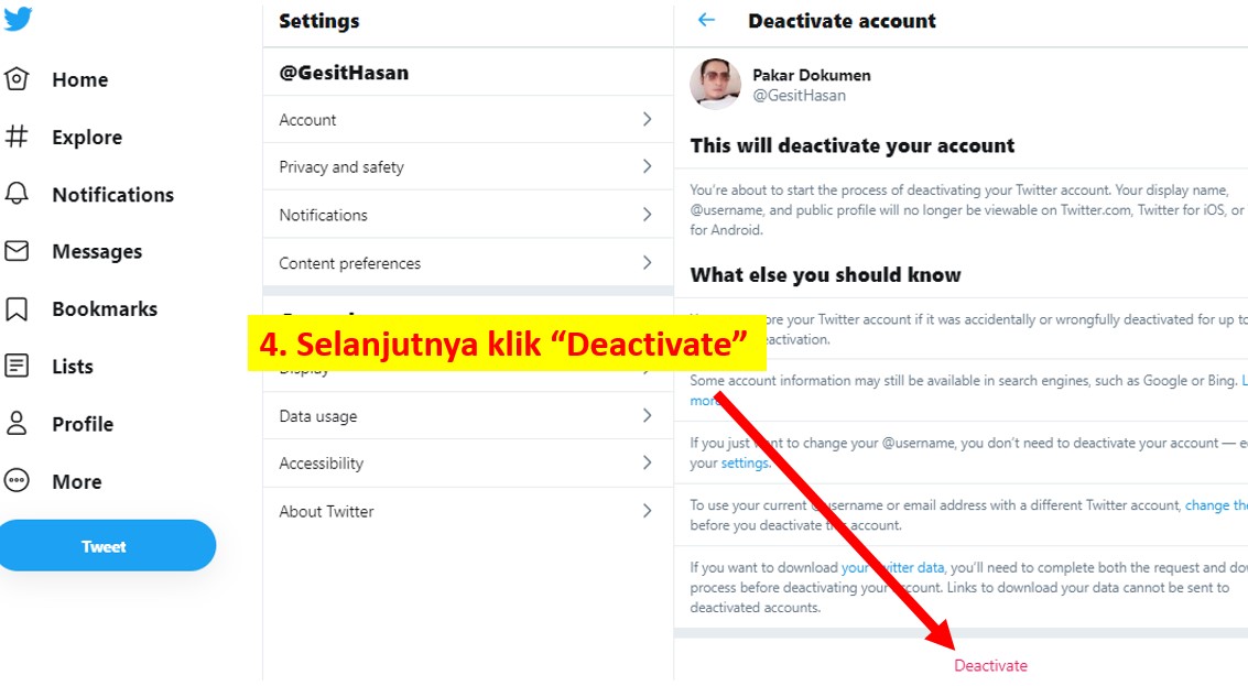 Cara Menghapus Akun Twitter Update 2020 Pakar Dokumen Cara Menghapus Akun Twitter Update 2020 Pakar Dokumen