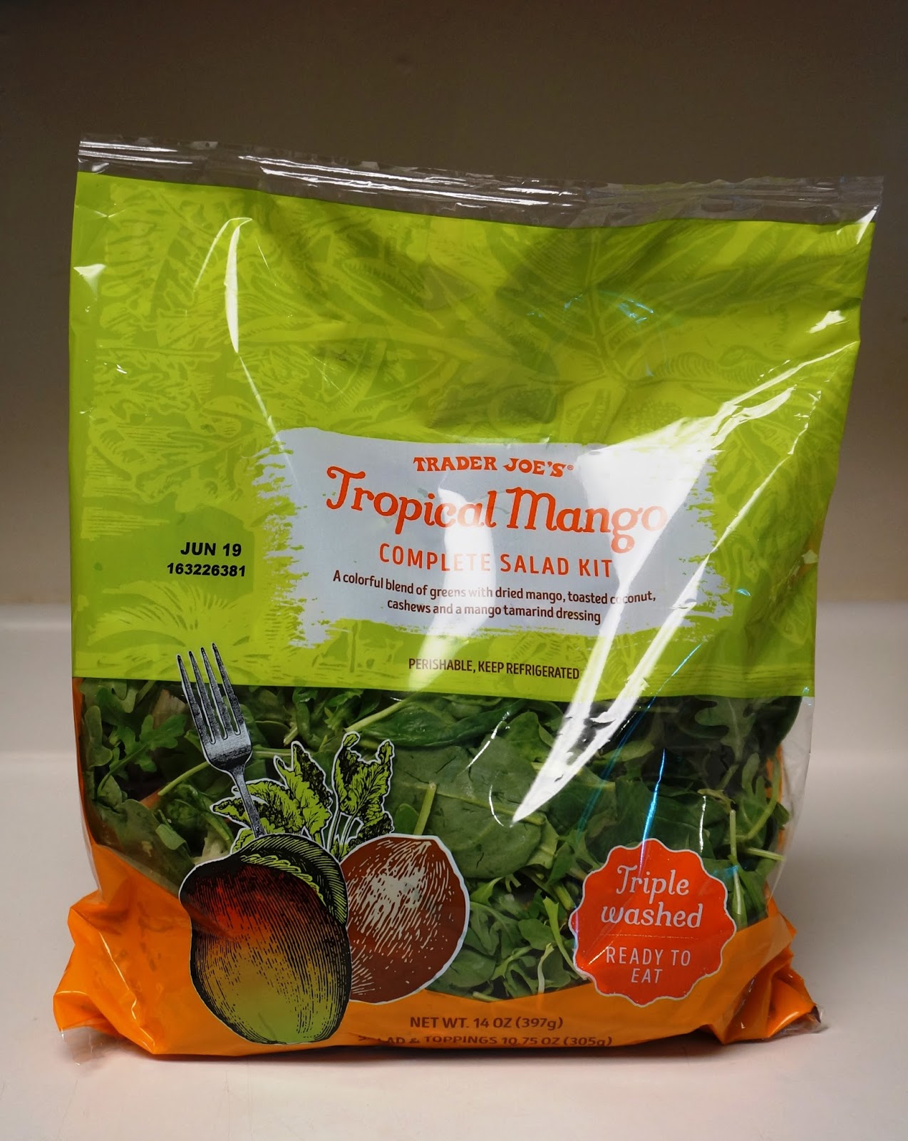 Exploring Trader Joe's Trader Joe's Tropical Mango Complete Salad Kit