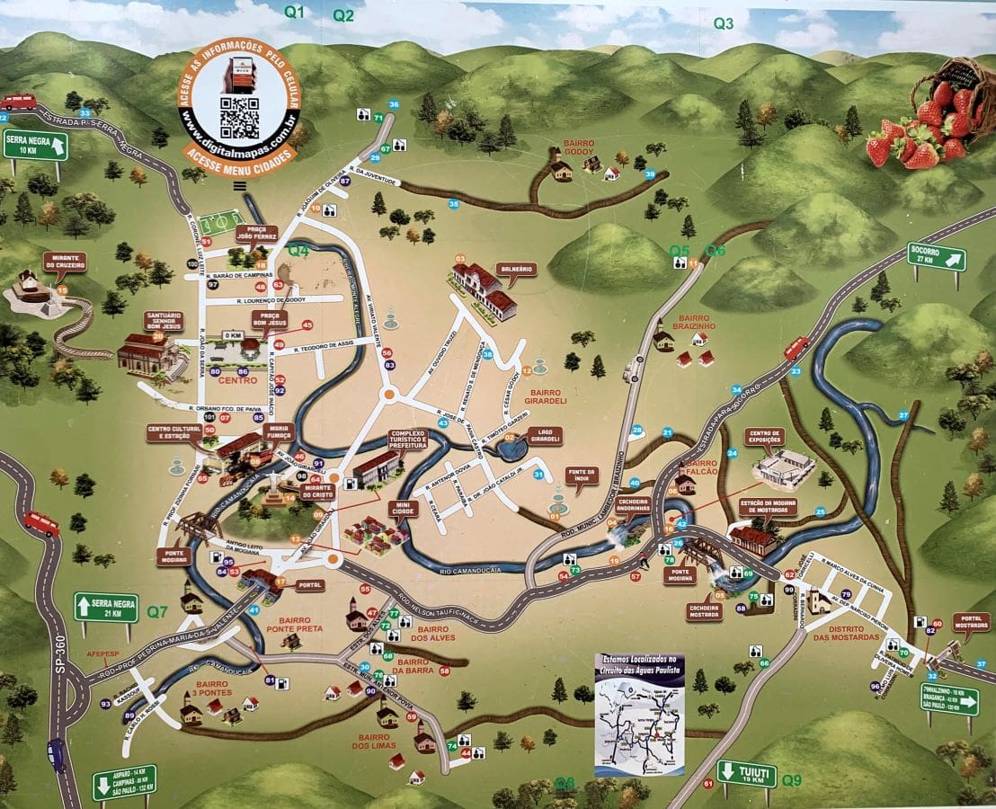 Monte Alegre do Sul (SP) mapa turístico de monte alegre do sul