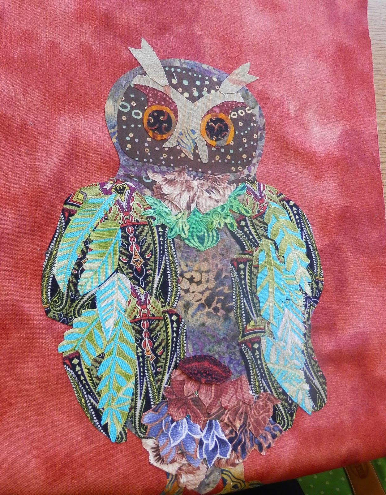 Keswick Stitchers Little Owl........ April's with Lizzie Wall