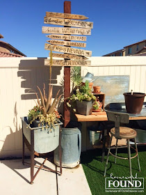#MAYkeovers, DIY, diy decorating, junk makeover, salvaged, salvaged wood, outdoors, spring, summer, tiki style, weekend makeover, backyard decor, home decor, rustic decor, industrial decor, farmhouse style