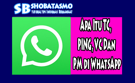 Apa Itu TC, PING, VC Dan PM di WhatsApp, Ini Jawabanya - ShobatAsmo