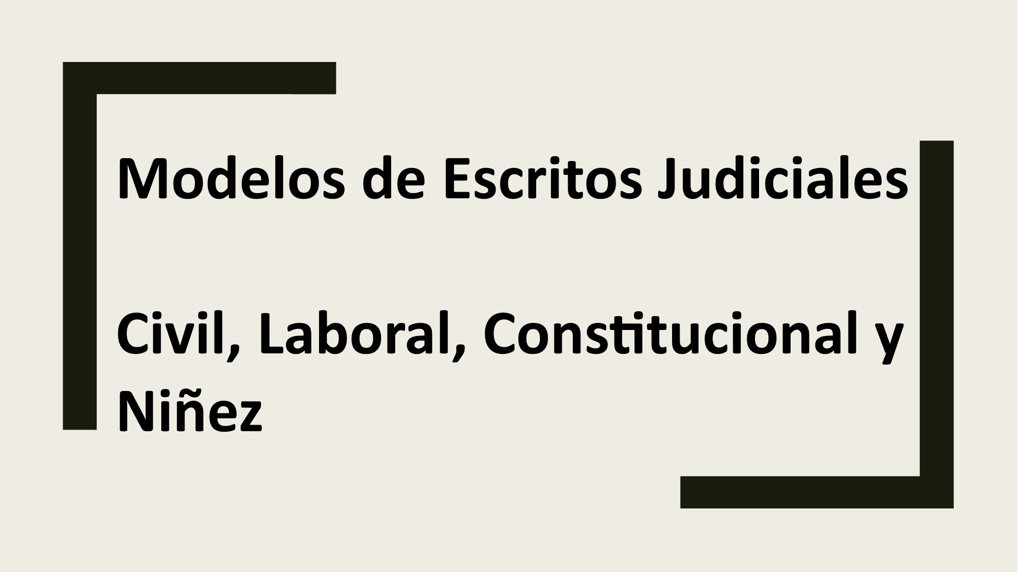 Lista de Escritos Judiciales - ▷ Escritos de Derecho