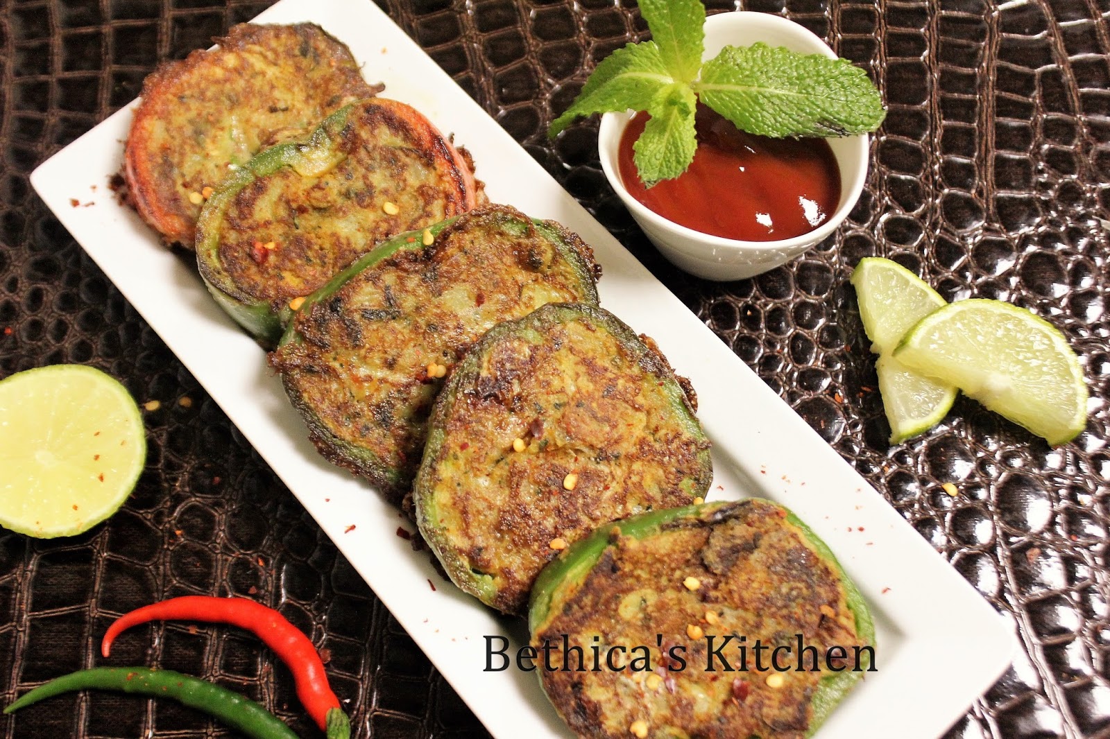 Bethica's Kitchen Flavours Potato Stuffed Bell Pepper / Capsicum Cutlet