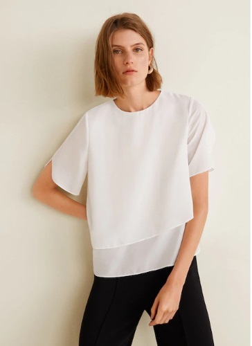 mango blusas blancas