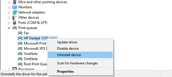 Actualizar controlador de impresora en Windows 10
