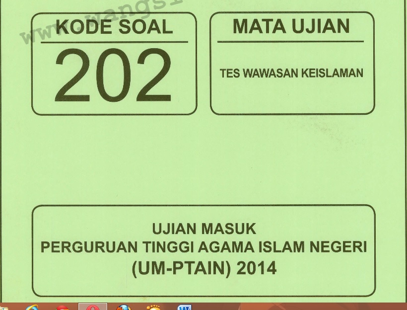 Soal Um Ptkin Wawasan Keislaman SOALNA