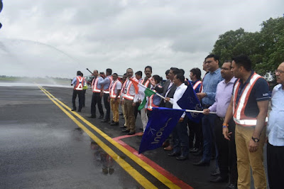 गया से इंडिगो हवाई सेवा का शुभारंभ Launch of Indigo air service from Gaya, anj news media